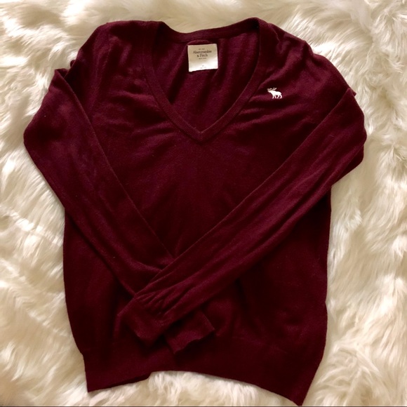 Abercrombie & Fitch Sweaters - Burgundy Abercrombie & Fitch Sweater
